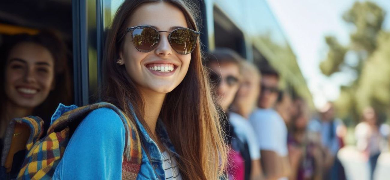 Comfortable Coach Bus Charter Transportation 