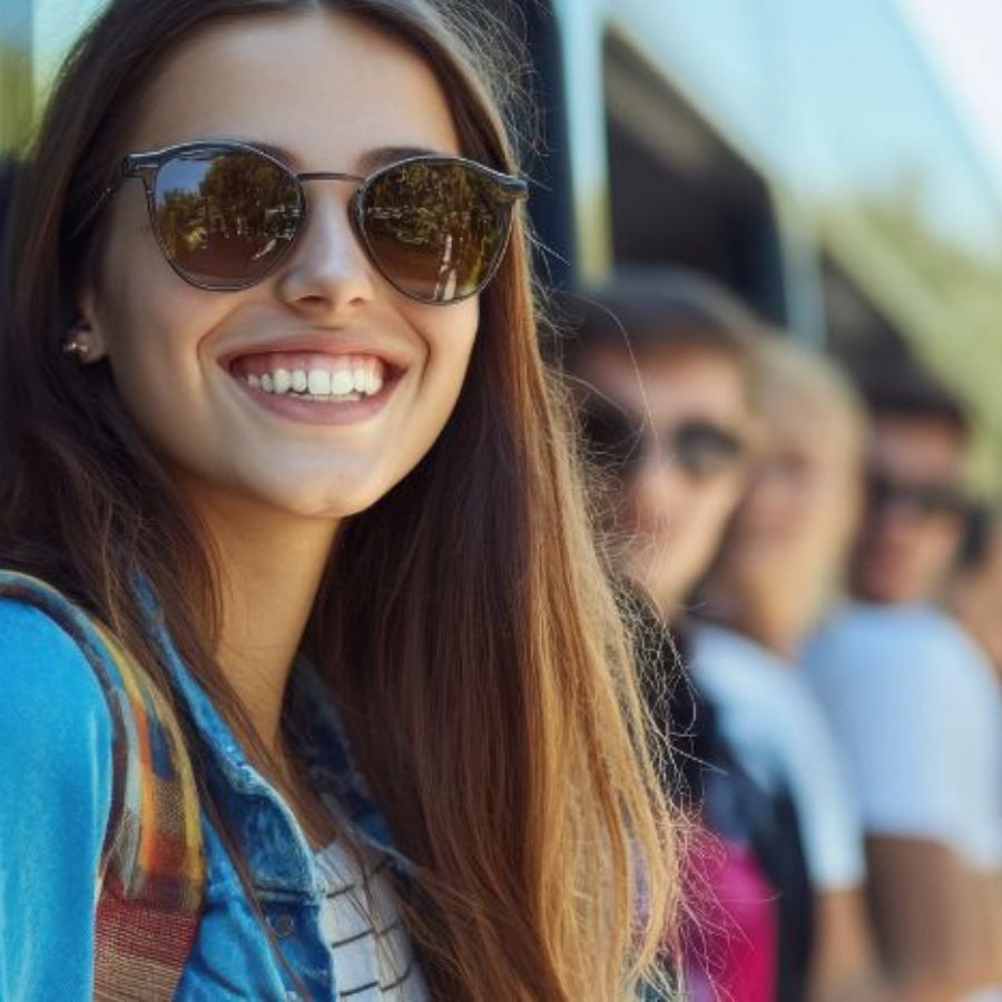 Comfortable Coach Bus Charter Transportation 